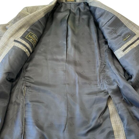Jos A. Bank Reda Wool RESERVE Blue Grey Glen Check Tailored Fit Sports Coat 46S - Picture 5 of 13